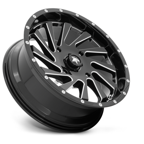MSA Offroad Wheels M46 Blade UTV 18x7 Gloss Black Milled with 4x137 Bolt Pattern