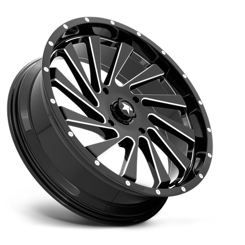 MSA Offroad Wheels M46 Blade UTV 22x7 Gloss Black Milled with 4x137 Bolt Pattern and 112.10mm Center Bore