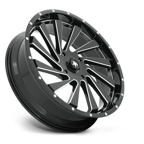 MSA Offroad Wheels M46 BLADE UTV 24x7 Gloss Black Milled 4x156 +0 Offset