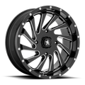MSA Offroad Wheels M46 Blade UTV 18x7 Gloss Black Milled with 4x110 Bolt Pattern