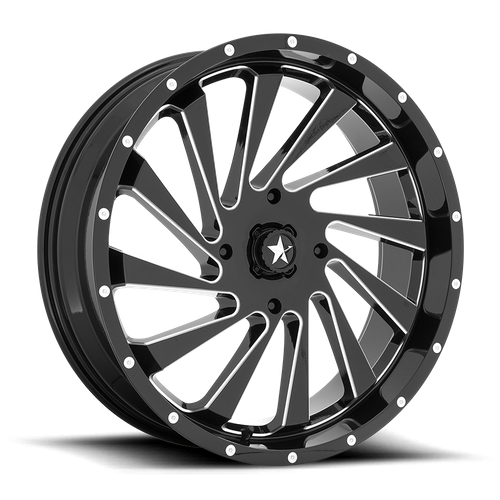 MSA Offroad Wheels M46 BLADE UTV 22x7 Gloss Black Milled Wheel