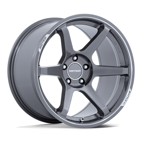 Motegi MR160 BATTLE VI 18x10.5 Inch Gloss Gunzilla Wheel with Machined Lip and 5x114.3 Bolt Pattern