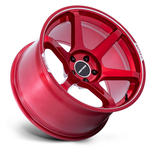 Motegi MR160 BATTLE VI 18x8.5 Cherry Red Metallic with Machined Lip wheels