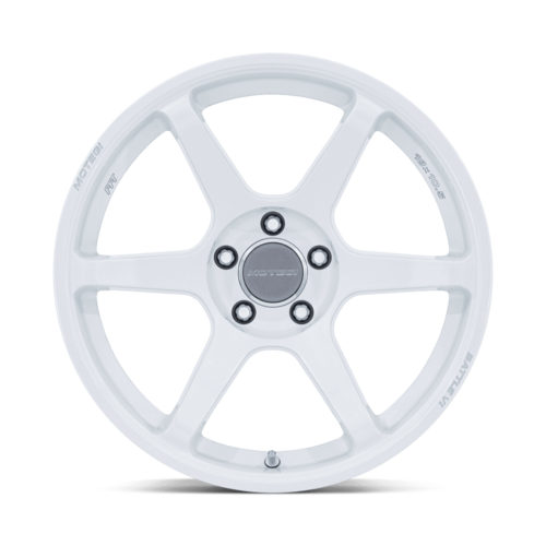 Motegi MR160 BATTLE VI 18x8.5 Wheel with 5x100 Bolt Pattern and Matsuri White Pearl Finish