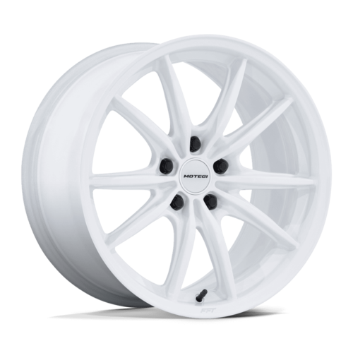 Motegi MR162 ZENTOKU 18x8.5 Inch Gloss White Wheel with 5x114.3 Bolt Pattern and +45 Offset