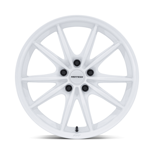 Motegi MR162 ZENTOKU 17x8.5 Inch Gloss White Alloy Wheel with 5x114.3 Bolt Pattern and +35 Offset