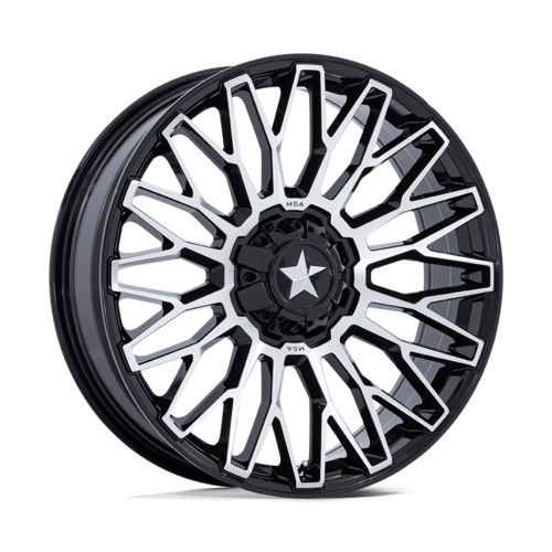 MSA Offroad Wheels M50 CLUBBER UTV 24x7 Gloss Black Machined Wheel