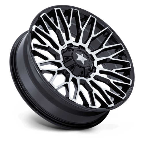 MSA Offroad Wheels M50 Clubber UTV 20x7 Gloss Black Machined Wheel with 4x137/156 Bolt Pattern