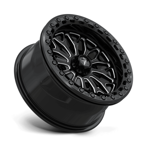 MSA Offroad Wheels MA53 BOLO UTV Beadlock 15x7 with Gloss Black Milled Finish