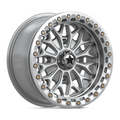 MSA Offroad Wheels MA53 BOLO UTV Beadlock 15x7 Silver with Machined Face and 4x156 Bolt Pattern