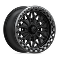 MSA Offroad Wheels MA53 Bolo UTV Beadlock 15x7 Matte Black with Gloss Gunmetal Ring