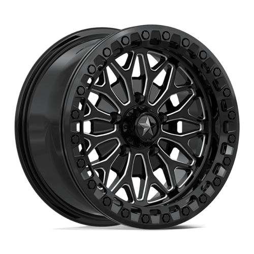 MSA Offroad Wheels MA53 BOLO UTV Beadlock 15x7 Gloss Black Milled