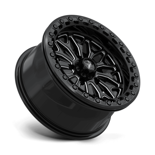 MSA Offroad Wheels MA53 BOLO UTV Beadlock 15x7 Gloss Black Milled