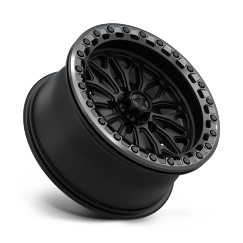 MSA Offroad Wheels MA53 Bolo UTV Beadlock 15x7 Matte Black with Gloss Gunmetal Ring
