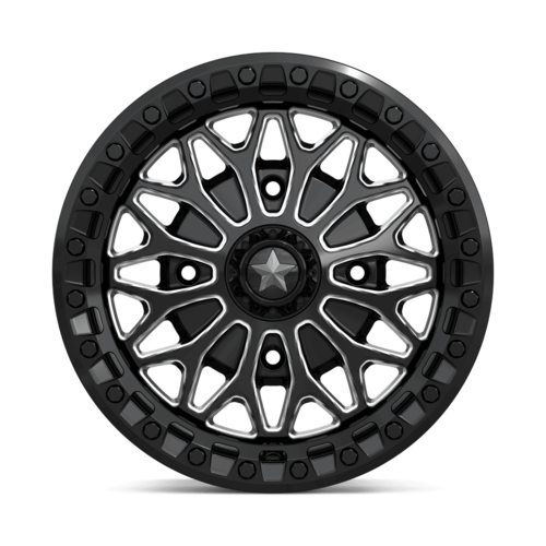 MSA Offroad Wheels MA53 BOLO UTV Beadlock 15x7 Gloss Black Milled - 4x110 Bolt Pattern, +38 Offset