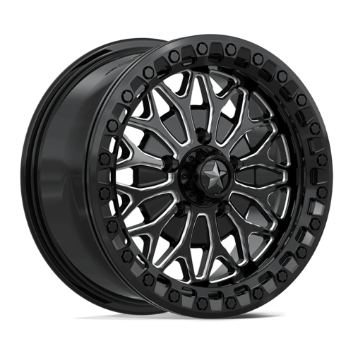 MSA Offroad Wheels MA53 BOLO UTV Beadlock 15x7 Gloss Black Milled