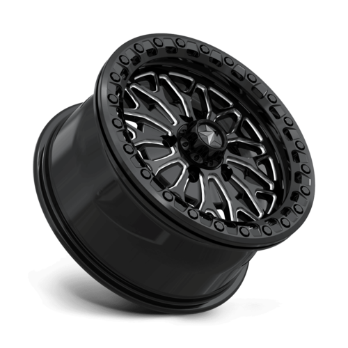 MSA Offroad Wheels MA53 BOLO UTV Beadlock 15x7 Gloss Black Milled