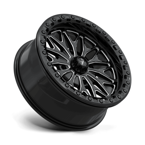 MSA Offroad Wheels MA53 BOLO UTV Beadlock 18x7 Inch Gloss Black Milled