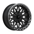 MSA Offroad Wheels MA53 BOLO UTV Beadlock 18x7 Matte Black with Gloss Gunmetal Ring