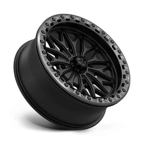 MSA Offroad Wheels MA53 Bolo UTV Beadlock 18x7 Inches Matte Black with Gloss Gunmetal Ring