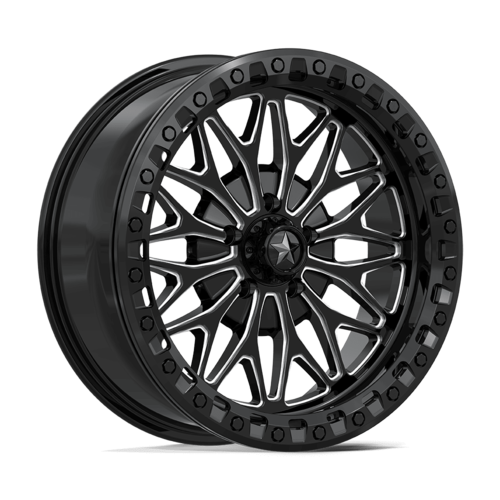 MSA Offroad Wheels MA53 BOLO UTV Beadlock 18x7 Gloss Black Milled
