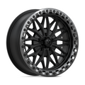 MSA Offroad Wheels MA53 Bolo UTV Beadlock 18x7 Matte Black with Gloss Gunmetal Ring