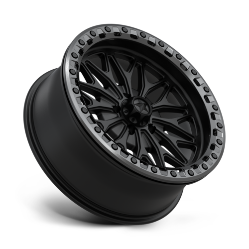 MSA Offroad Wheels MA53 Bolo UTV Beadlock 18x7 Matte Black with Gloss Gunmetal Ring