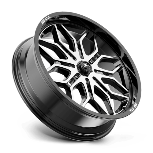 MSA Offroad Wheels M47 Sniper UTV 20x7 Gloss Black Machined with 4x137 Bolt Pattern and +10 Offset