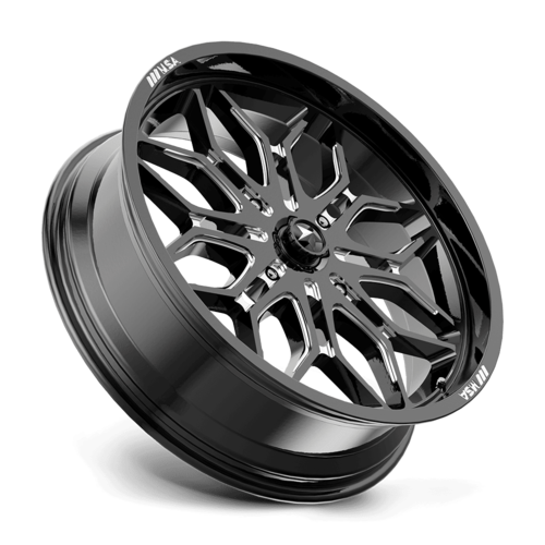 MSA Offroad Wheels M47 Sniper UTV 20x7 Gloss Black Milled with 4x156 Bolt Pattern and +10 Offset