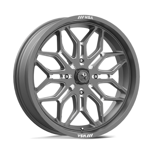 MSA Offroad Wheels M47 Sniper UTV 20x7 Gunmetal Milled Wheel with 4x137 Bolt Pattern and +10 Offset