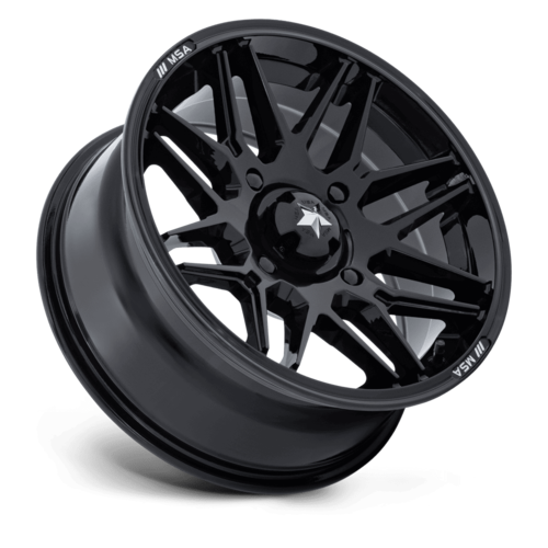 MSA Offroad Wheels M52 Radar UTV 14x7 Gloss Black with 4x110 Bolt Pattern and -47 Offset