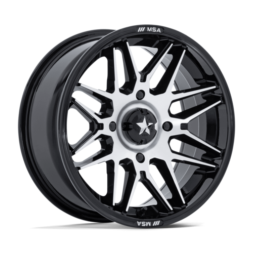 MSA Offroad Wheels M52 Radar UTV 15x7 Gloss Black Machined