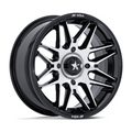 MSA Offroad Wheels M52 Radar UTV 14x7 Gloss Black Machined with 4x110 Bolt Pattern and +10 Offset