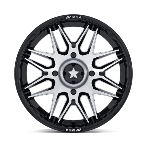 MSA Offroad Wheels M52 Radar UTV 16x7 Wheel with 4x156 Bolt Pattern and +10 Offset in Matte Black