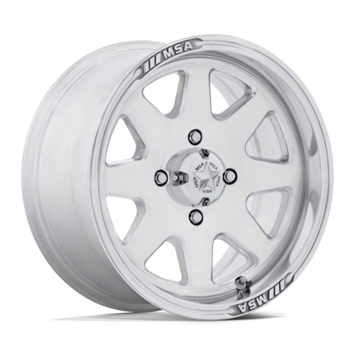 MSA Offroad Wheels M54 Spark UTV 15x7 Polished Alloy Wheel with 4x137 Bolt Pattern and +10 Offset