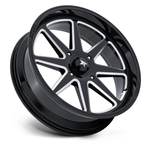 MSA Offroad Wheels M54 Spark UTV 20x7 Gloss Black Milled All-Terrain Wheel