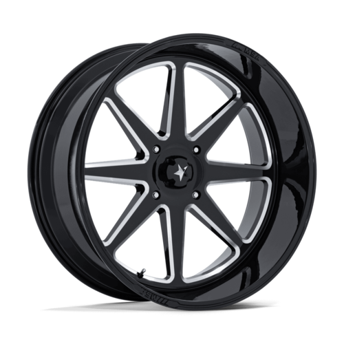 MSA Offroad Wheels M54 Spark UTV 24x10 Gloss Black Milled Wheel with 4x137 Bolt Pattern and -25 Offset