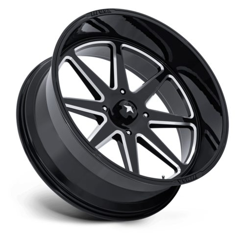 MSA Offroad Wheels M54 Spark UTV 24x10 Gloss Black Milled Wheel with 4x137 Bolt Pattern and -25 Offset