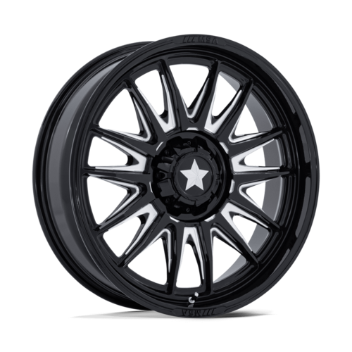 MSA Offroad Wheels Commander UTV 24x7 Gloss Black Milled Wheel (Part Number: MA055BE24704A00)