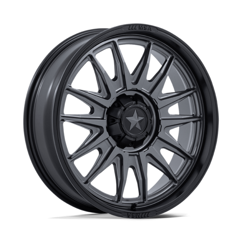 MSA Offroad Wheels M55 Commander UTV 24x7 Matte Gunmetal with Matte Black Lip