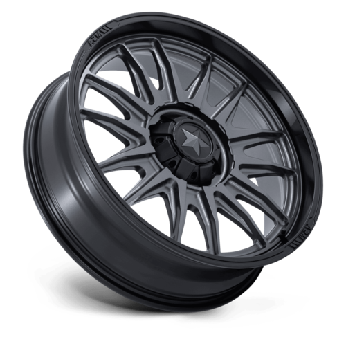 MSA Offroad Wheels M55 Commander UTV 20x7 Matte Gunmetal with Matte Black Lip