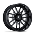 MSA Offroad Wheels M55 Commander UTV 24x10 Gloss Black Milled - 4x137/156 Bolt Pattern, -25 Offset