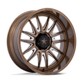 MSA Offroad Wheels M55 Commander UTV 24x10 with Gloss Bronze Milled Finish, 4x137/156 Bolt Pattern, -25 Offset