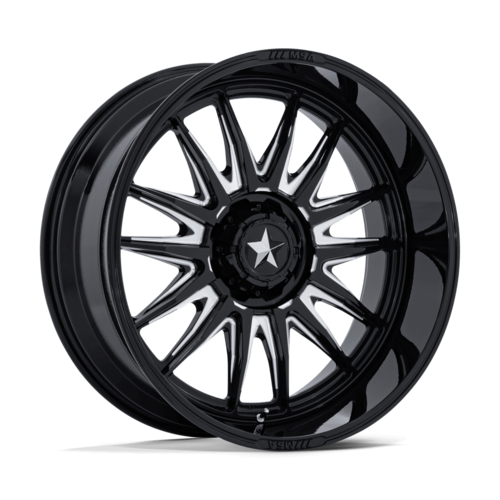 MSA Offroad Wheels M55 Commander UTV 24x10 Gloss Black Milled with 5x114.3 Bolt Pattern