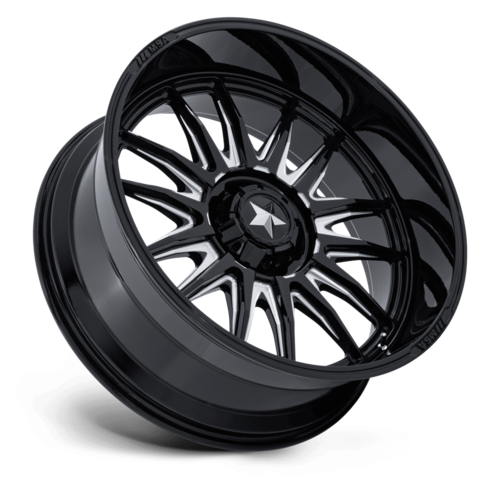MSA Offroad Wheels M55 Commander UTV 24x10 Gloss Black Milled with 5x114.3 Bolt Pattern