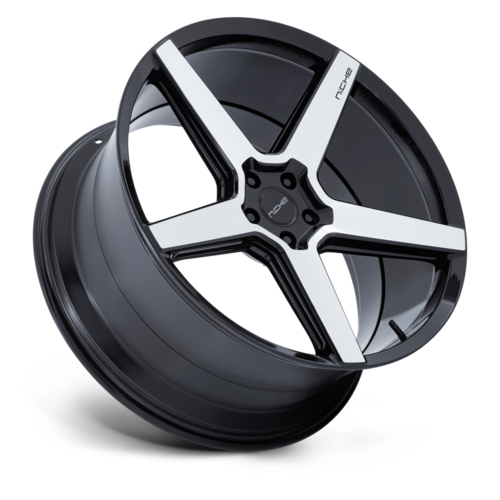Niche 1PC NC283 Modena 22x9 Gloss Black Machined Wheel with 5x114.3 Bolt Pattern and +35 Offset