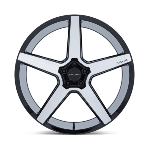 Niche 1PC NC283 MODENA 20x10.5 Inch Gloss Black Machined Wheel with 5x120 Bolt Pattern and +38 Offset