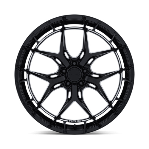 Niche 1PC Riviera 20x9.5 Inch Gloss Black Wheel with 5x120 Bolt Pattern and +22 Offset
