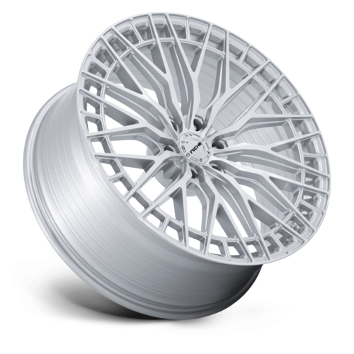 Niche 1PC NC288 Genoa 24x10 Inch Gloss Silver Wheel with Machined Face and 6x139.7 Bolt Pattern