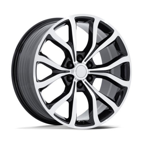 Performance Replicas PR230 22x9.5 Inch Gloss Black Machined Wheel with 6x135 Bolt Pattern and +44 Offset